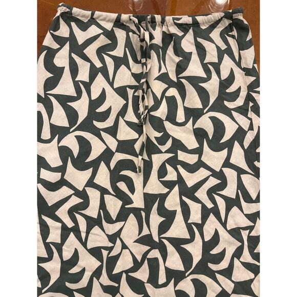 NWT Marine Layer Avery Hemp Midi Skirt Pine Geo Print Sz XS - Picture 3 of 7